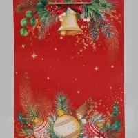 Пакет подарочный &laquo;Новогодний звон&raquo;, 33&times;10&times;42.5 см
