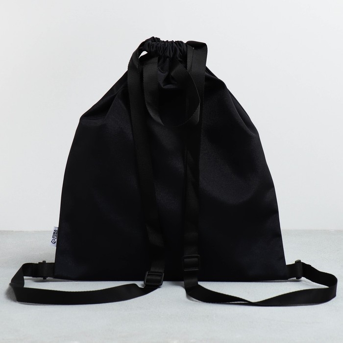 Мешок для обуви, чёрный, два вида ручек, текстиль 30×40 см Мешок для обуви, чёрный, два вида ручек, текстиль 30×40 см