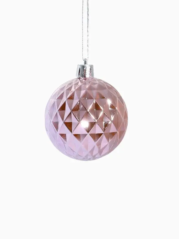 Ёлочные игрушки &laquo;Нобиле&raquo;, шары новогодние, d=6 см, набор 20 шт., розовый