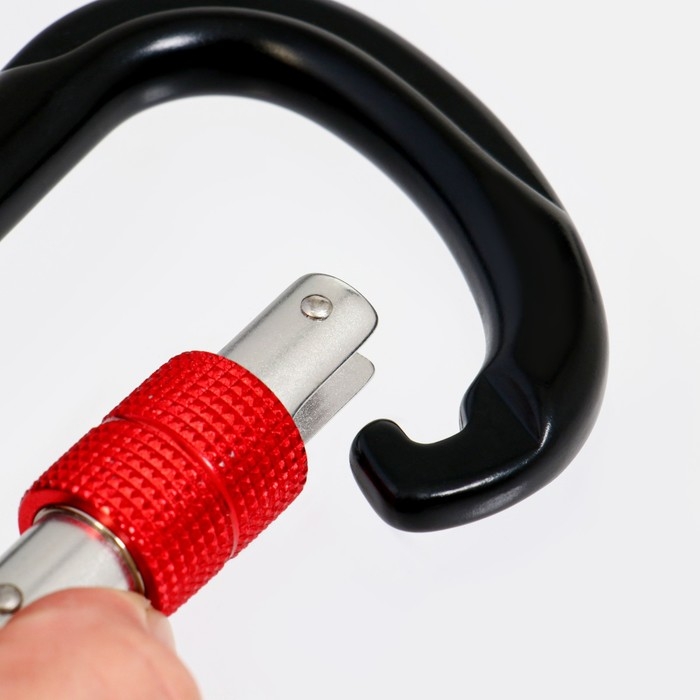 Карабин с муфтой, 11.5 х 7.5 см, 25 КN, микс Карабин с муфтой, 11.5 х 7.5 см, 25 КN, микс