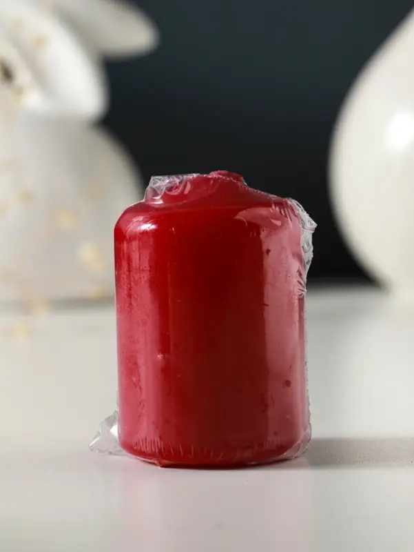 Свеча-цилиндр 4х6 см, 70 гр, бордовый Свеча-цилиндр 4х6 см, 70 гр, бордовый