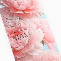 Конверт для денег &laquo;Любимой мамочке&raquo;, пионы, тиснение, 16.5&times;8 см