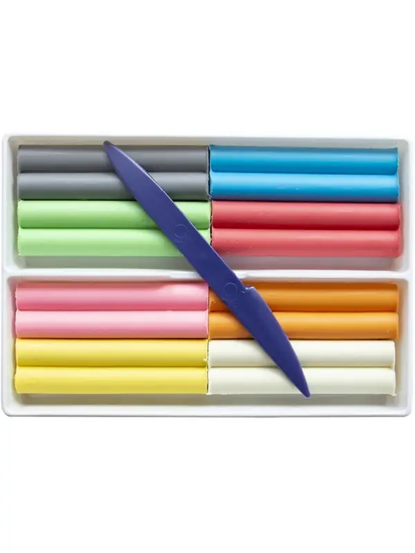 Пластилин «Фантазия» мягкий (восковой), 8 цветов, пастельный, стек, 120 г Пластилин «Фантазия» мягкий (восковой), 8 цветов, пастельный, стек, 120 г