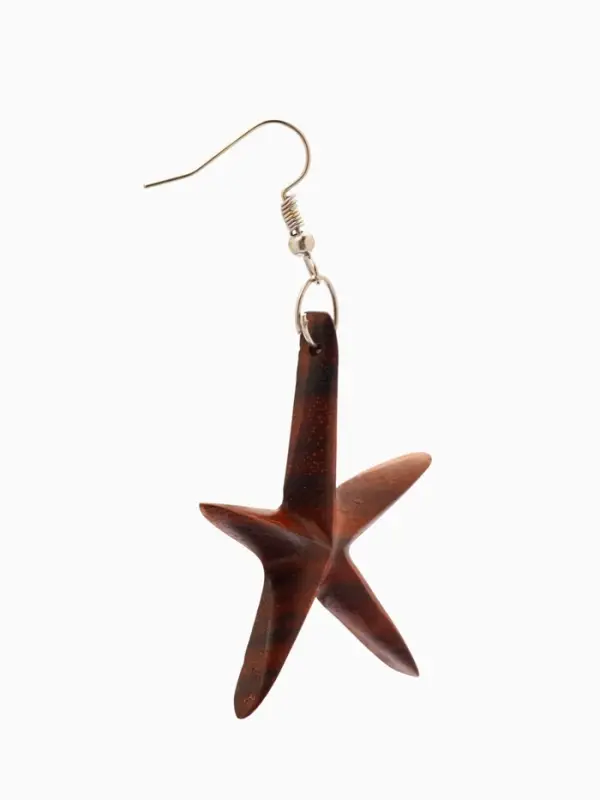 Серьги &laquo;Звезда&raquo;, дерево соно