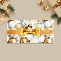 Конверт для денег «С Новым годом!», ёлочные игрушки, 16.5 х 8 см