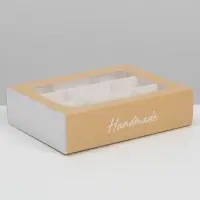 Коробка под 9 конфет, кондитерская упаковка «Happiness», 15.2 х 20 х 5 см