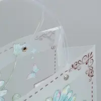 Пакет подарочный прозрачный, "Ромашки-васельки", 22 х 10 х 24 см