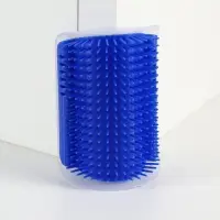 Массажёр - чесалка на угол, размер S, 13.5&times;9&times;5 см, с кошачьей мятой, синий