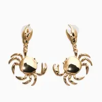 Серьги "Краб", цвет золото