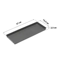 Поддон для рассады, 37&times;13.5&times;2.5 см, пластик, серый