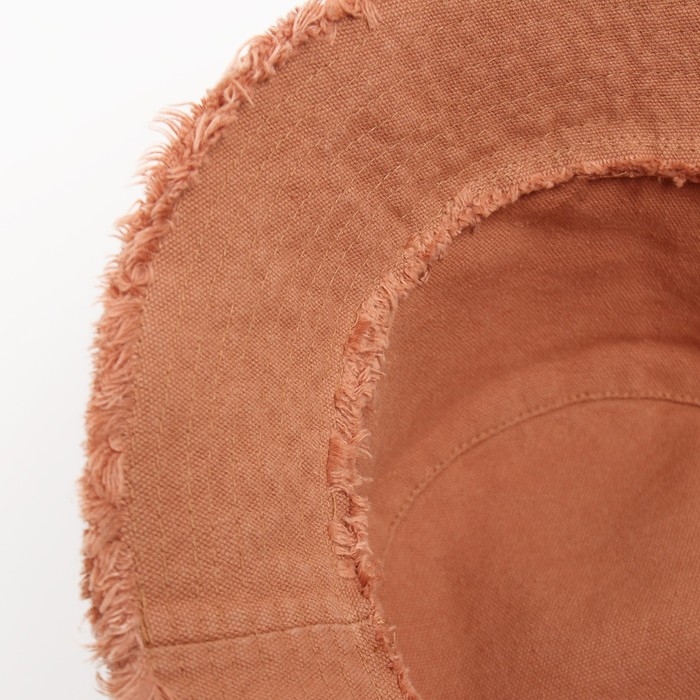 Панама джинсовая с необработанными краями MINAKU цвет бежевый, размер 56-58