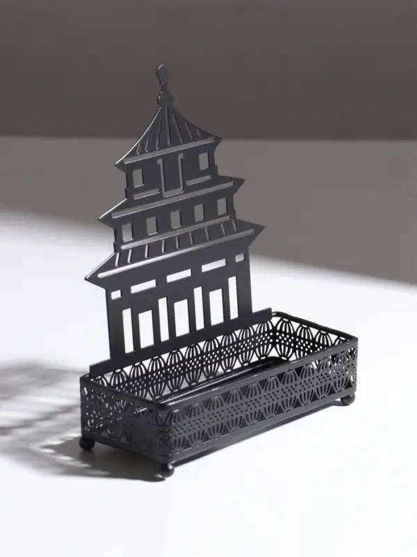 Подставка для мелочей металл &laquo;Дворец&raquo;, чёрный, 6.3&times;14.5&times;18.5 см