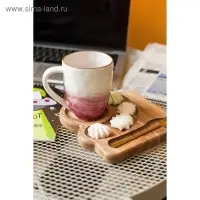 Кружка Доляна &laquo;Космос&raquo;, 400 мл, фарфор, белая, красная