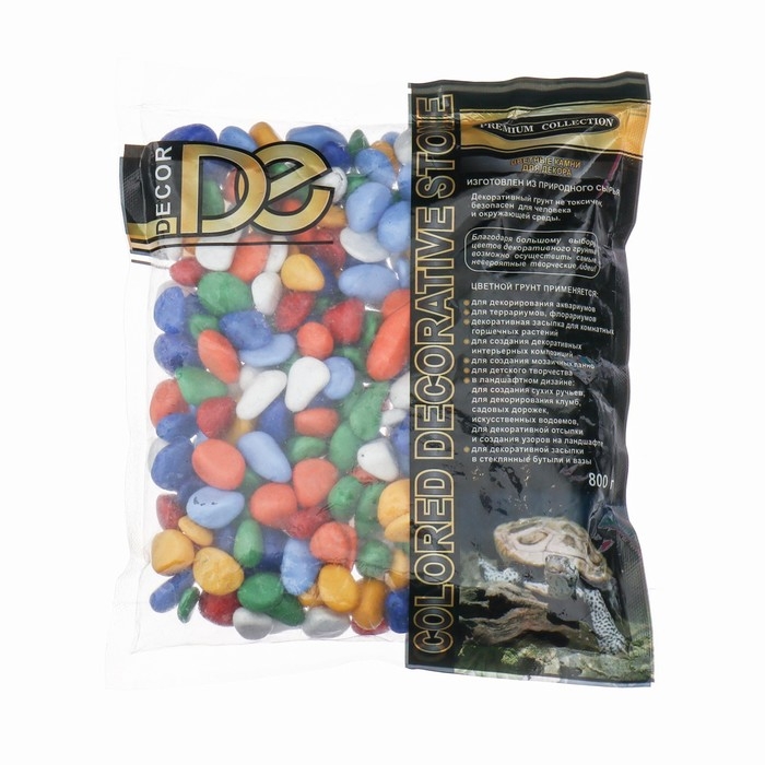 Грунт для аквариума   Грунт для аквариума  "Мультиколор", 800 г, фр. 8-12 мм