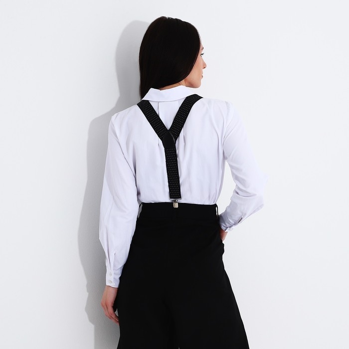 Подтяжки взрослые, ширина 2,5 см, цвет чёрный Подтяжки взрослые, ширина 2,5 см, цвет чёрный