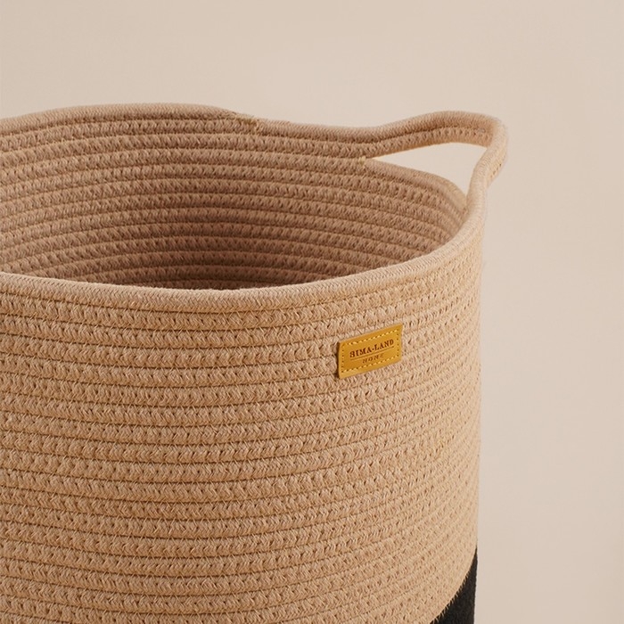 Корзина для белья плетеная круглая SL Home Cotton, хлопок, 33×45 см Корзина для белья плетеная круглая SL Home Cotton, хлопок, 33×45 см