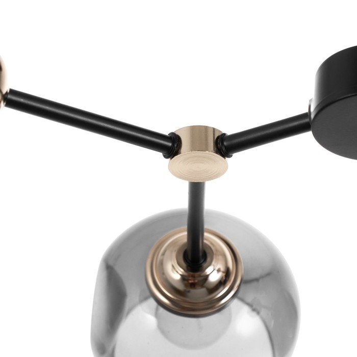 Люстра Люстра "Молекула" 6хЕ27 40Вт черно-золотой 75х75х36 см