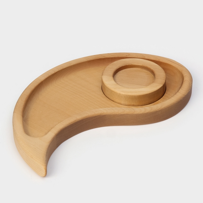 Подарочный набор деревянной посуды Adelica «Инь-янь», менажница 2 шт, поднос, подсвечник 2 шт, берёза Подарочный набор деревянной посуды Adelica «Инь-янь», менажница 2 шт, поднос, подсвечник 2 шт, берёза