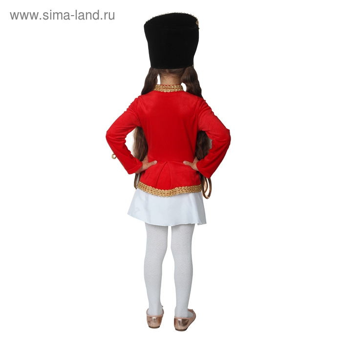 Карнавальный костюм  Карнавальный костюм "Мажоретка", китель, кивер, юбка, р-р 28, рост 98-104 см