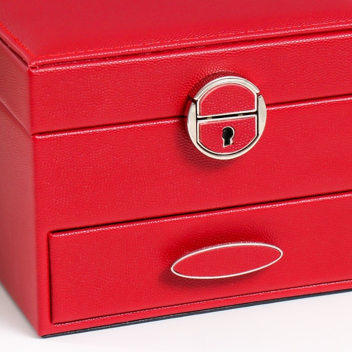 Шкатулка кожзам для украшений  Шкатулка кожзам для украшений "Алые паруса" 16х16х11,8 см