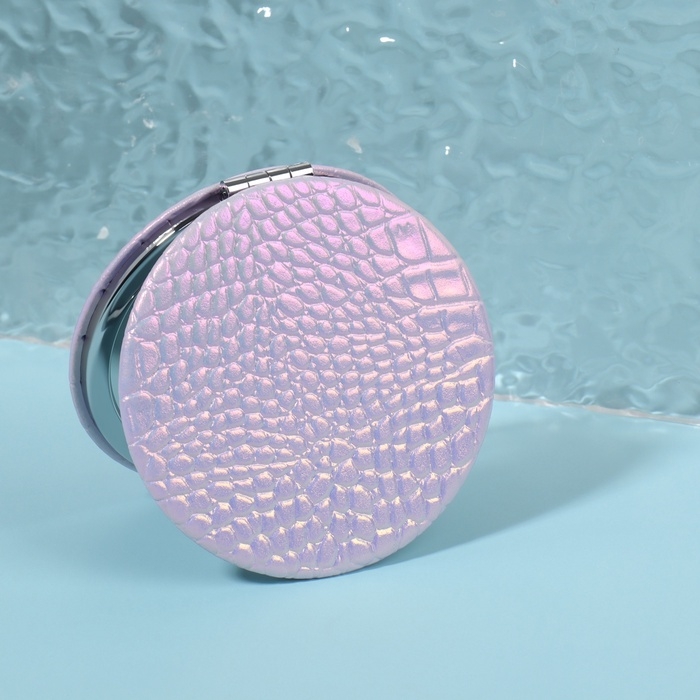 Зеркало складное «Крокодил», d = 7,5 см, цвет нежно - розовый Зеркало складное «Крокодил», d = 7,5 см, цвет нежно - розовый