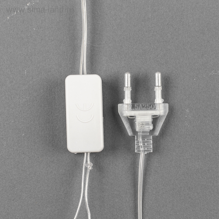 Светодиодная верхушка на ёлку «Звезда белая» 22 см, 15 LED, провод 2 метра, 220 В, свечение мульти Светодиодная верхушка на ёлку «Звезда белая» 22 см, 15 LED, провод 2 метра, 220 В, свечение мульти