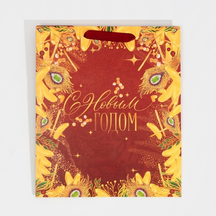 Пакет подарочный новогодний ламинированный «Жар-птица», ML 23 х 27 х 11,5 см, Новый год Пакет подарочный новогодний ламинированный «Жар-птица», ML 23 х 27 х 11,5 см, Новый год