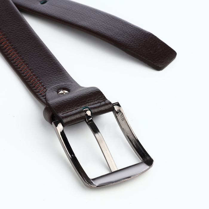 Ремень мужской «Великан», ширина 3,5 см, винт, пряжка металл, цвет коричневый Ремень мужской «Великан», ширина 3,5 см, винт, пряжка металл, цвет коричневый