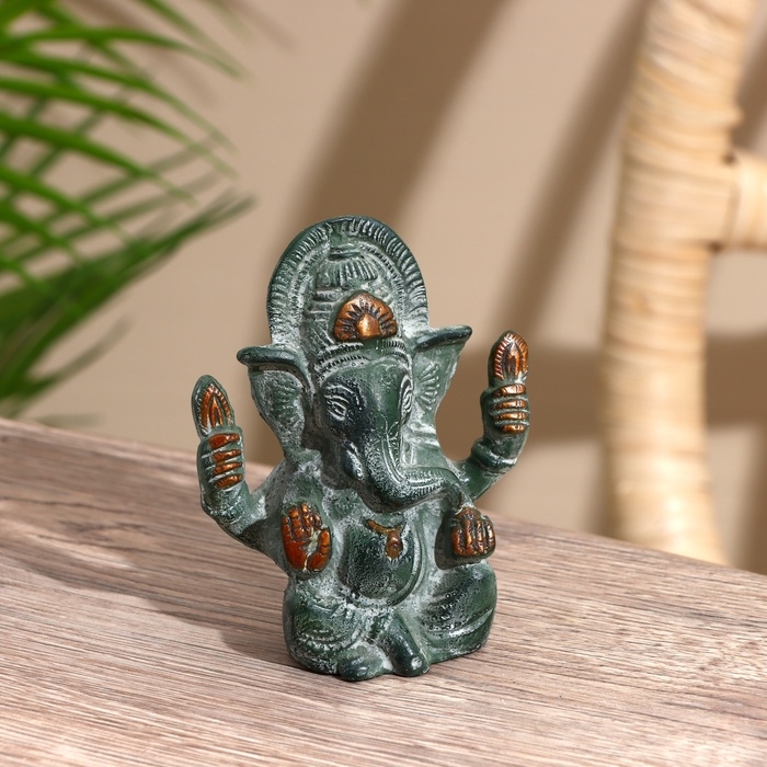 Сувенир Сувенир "Ганеша" антик, латунь 9 см