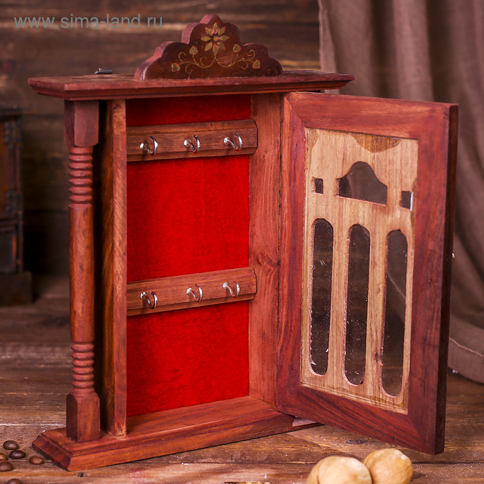 Ключница Ключница "Замок" дерево 29х22х6,5 см