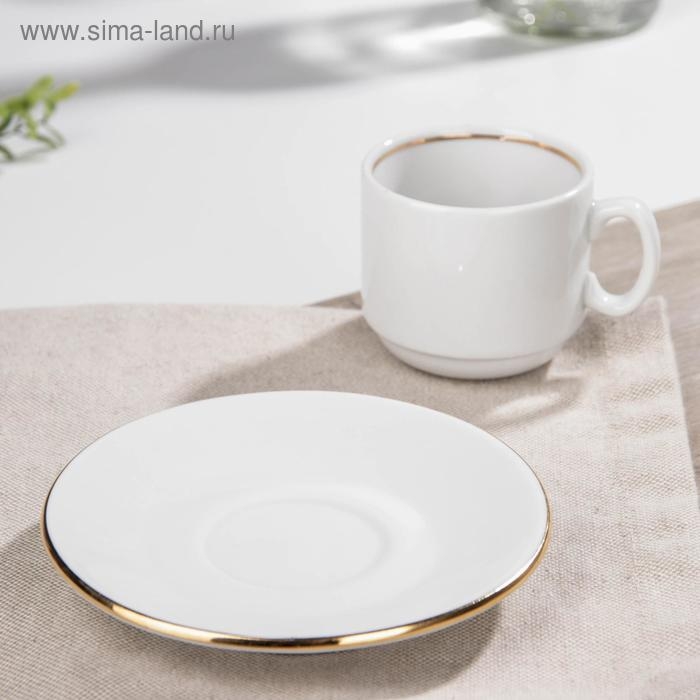 Кофейная пара фарфоровая, 100 мл, блюдце d=11,5 см Кофейная пара фарфоровая, 100 мл, блюдце d=11,5 см