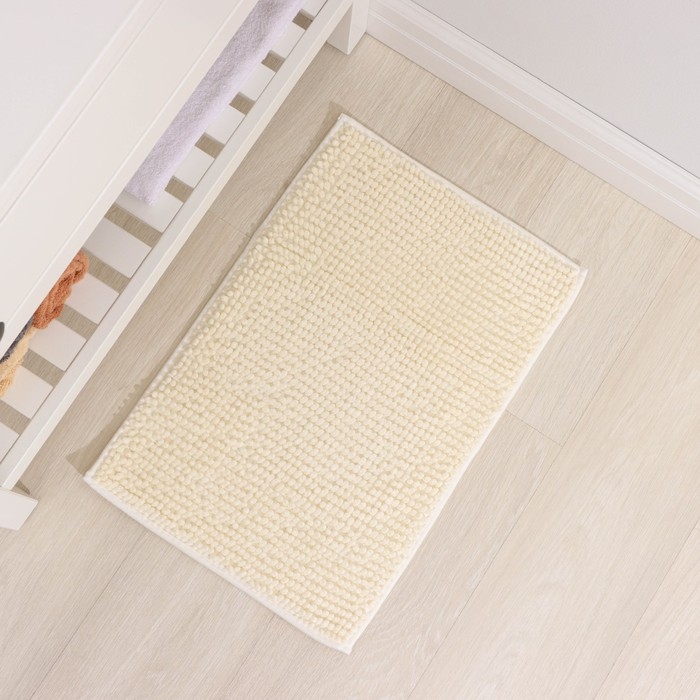Коврик для дома Доляна «Букли», 40×60 см, цвет молочный Коврик для дома Доляна «Букли», 40×60 см, цвет молочный