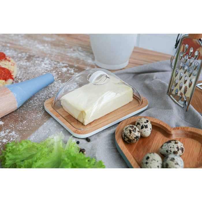 Маслёнка Heaven, 14×10×5 см, цвет МИКС Маслёнка Heaven, 14×10×5 см, цвет МИКС