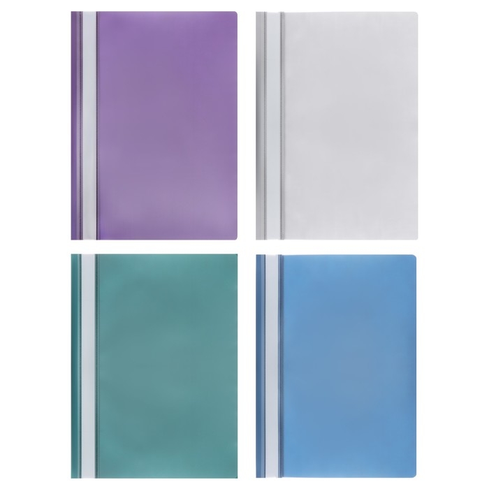 Набор папок- скоросшивателей А4, 200 мкм, Calligrata TOP Mistral, 4 штуки, микс Набор папок- скоросшивателей А4, 200 мкм, Calligrata TOP Mistral, 4 штуки, микс