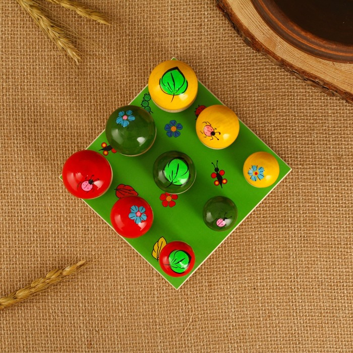 Набор для развития логики «Грибочки», 9 шт по 3-5 см, доска 12х12 см Набор для развития логики «Грибочки», 9 шт по 3-5 см, доска 12х12 см