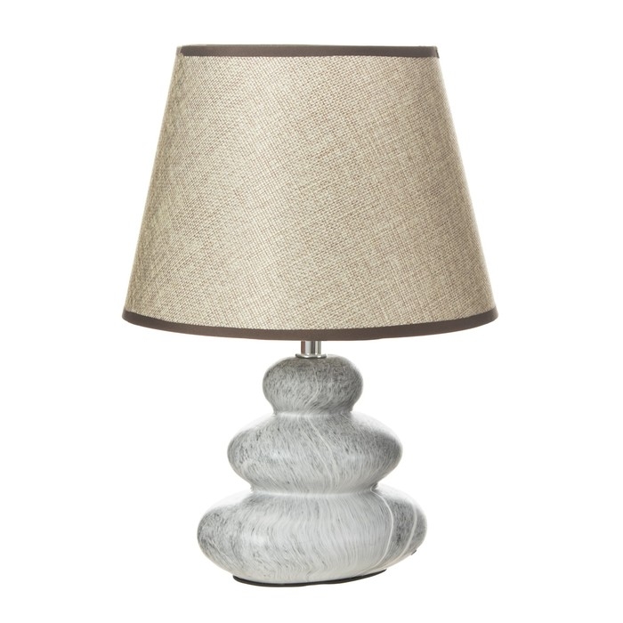 Настольная лампа Настольная лампа "Стейн" E14 40Вт серый-коричневый 23х23х33 см RISALUX