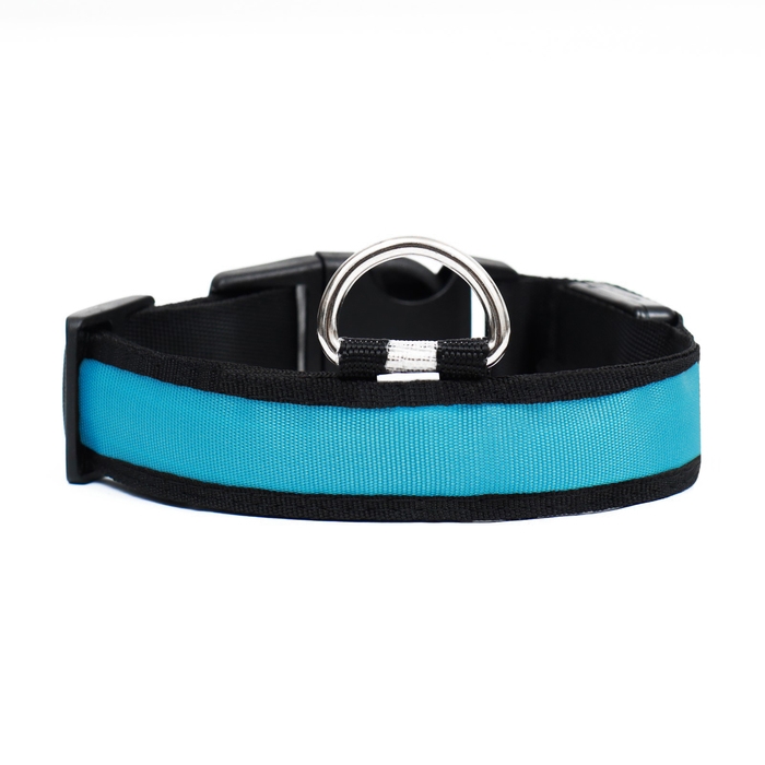 Ошейник с подсветкой Flash 3 режима свечения размер S, ОШ 35-43 х 2,5 см синий Ошейник с подсветкой Flash 3 режима свечения размер S, ОШ 35-43 х 2,5 см синий