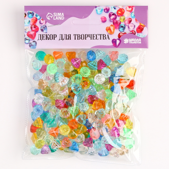 Кристаллы пластиковые декоративные, набор 120 г, размер 1 шт. — 1 × 1,2 см, цвет МИКС Кристаллы пластиковые декоративные, набор 120 г, размер 1 шт. — 1 × 1,2 см, цвет МИКС