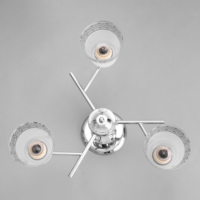 Светильник потолочный Ангела 52х52х27 , 3х60Вт Е27, Хром Светильник потолочный Ангела 52х52х27 , 3х60Вт Е27, Хром