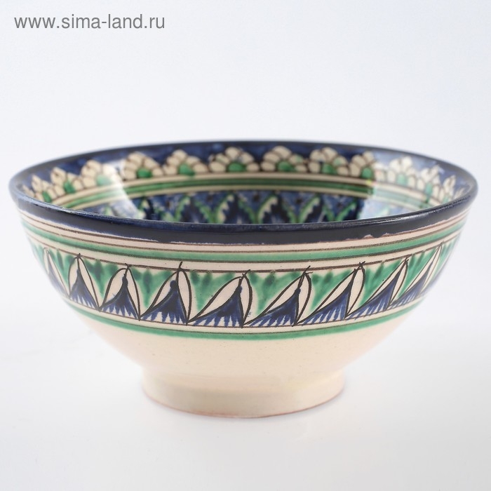 Коса Риштанская Керамика  Коса Риштанская Керамика "Цветы" 15 см, малая, синяя