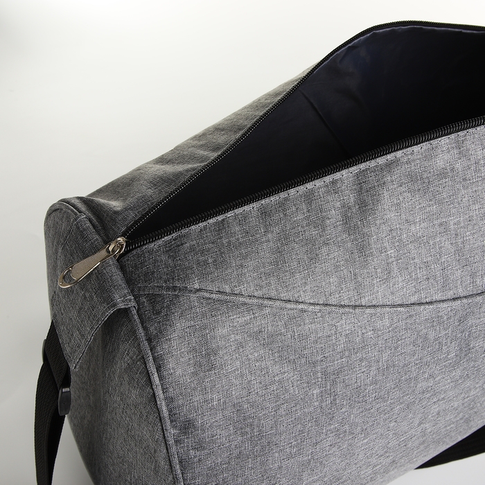 Сумка спортивная на молнии, регулируемый ремень, средний размер, цвет серый