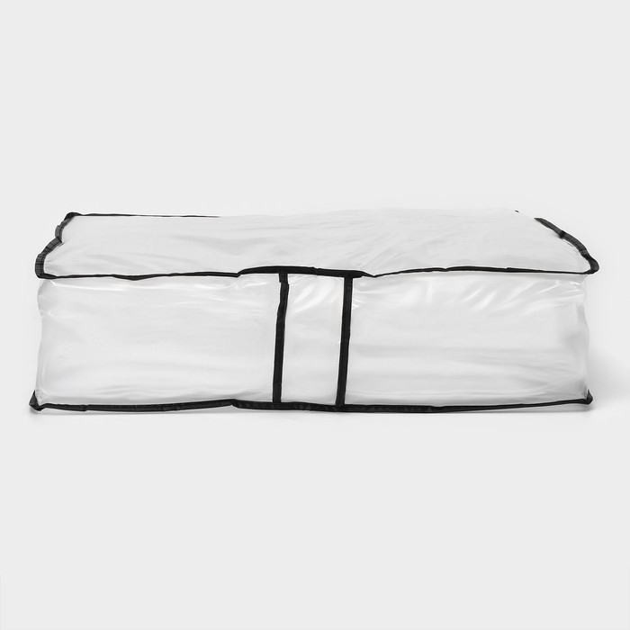 Кофр для хранения вещей, 53&times;45&times;15 см, прозрачный, цветной замок МИКС