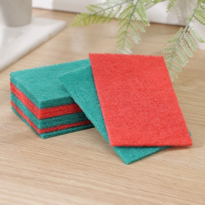 Набор губок - салфеток бытовых «Эффект», 10 шт, 13×9 см, цвет МИКС Набор губок - салфеток бытовых «Эффект», 10 шт, 13×9 см, цвет МИКС