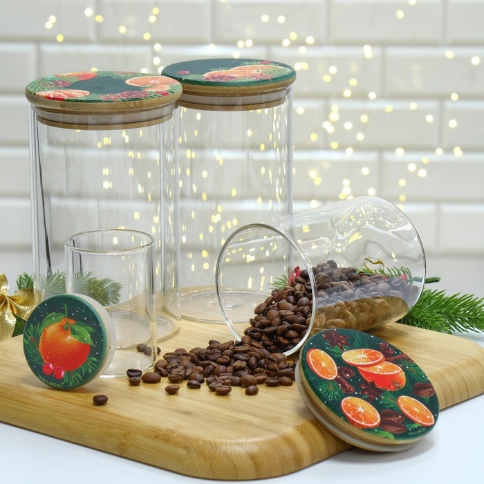 Банка для хранения Дорого внимание «Аромат праздника», стекло, 450 мл