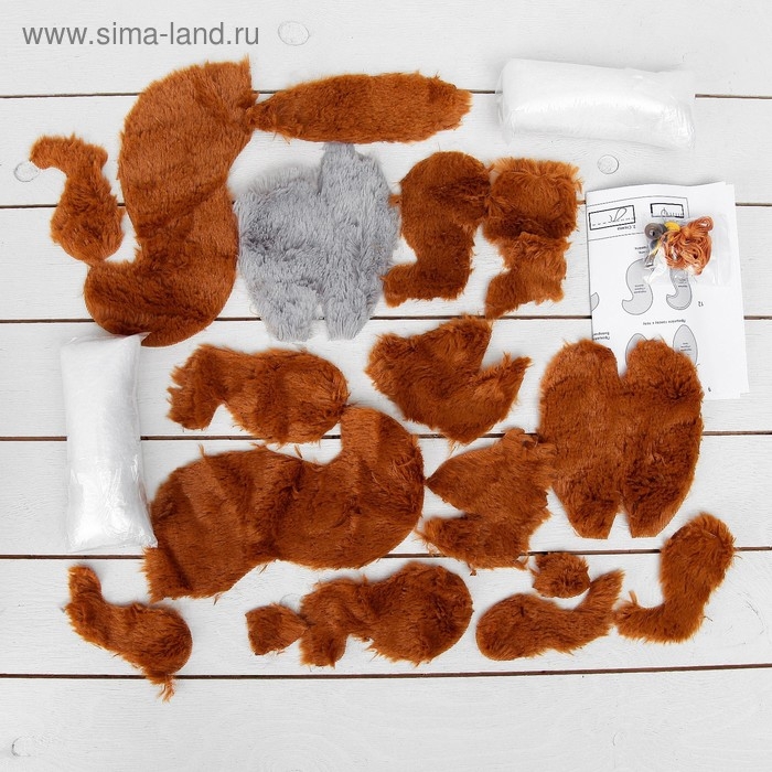 Набор для создания игрушки из плюша «Белочка» + игла, инструкция Набор для создания игрушки из плюша «Белочка» + игла, инструкция