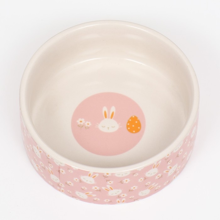 Миска керамическая Миска керамическая "Крольчик" 300мл, 11,5 х 4,5 см, персиковая