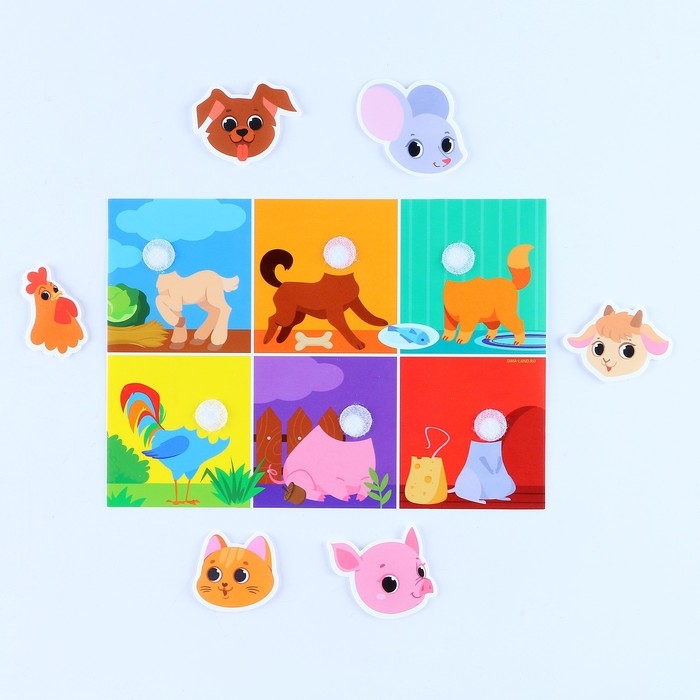 Развивающая игра на липучках. Весёлые мордашки «Ферма» Развивающая игра на липучках. Весёлые мордашки «Ферма»