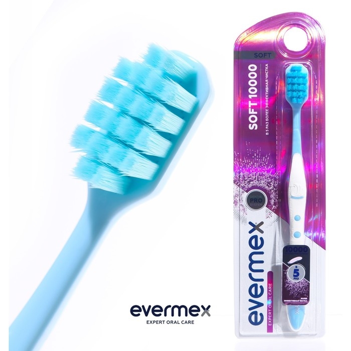 Зубная щётка Evermex мягкая, микс Зубная щётка Evermex мягкая, микс