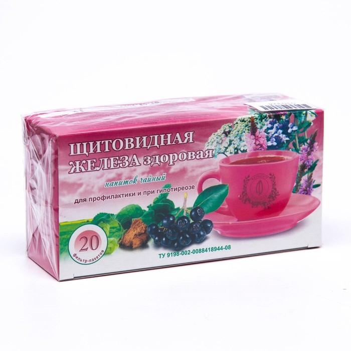 Травяной сбор «Щитовидная железа здоровая», 20 фильтр-пакетов Травяной сбор «Щитовидная железа здоровая», 20 фильтр-пакетов