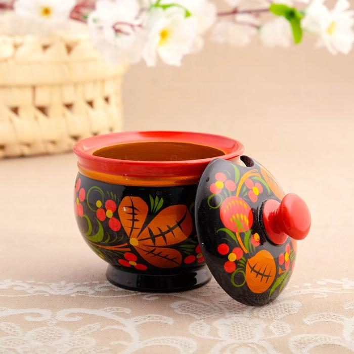 Сахарница «Ягодка», малая, 9×9 см, хохлома Сахарница «Ягодка», малая, 9×9 см, хохлома